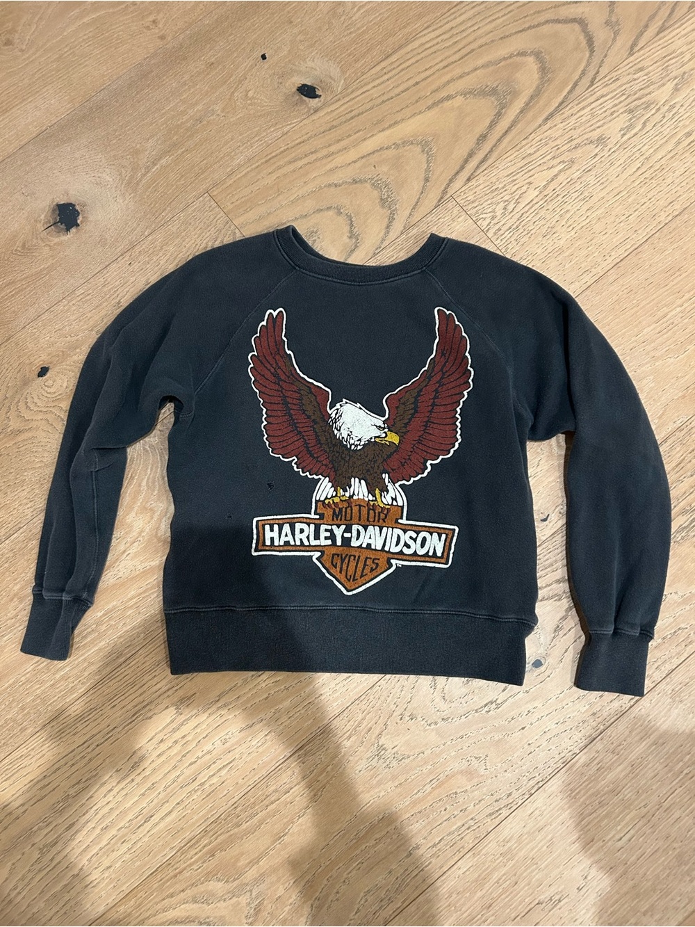 Madeworn Harley-Davidson Black Eagle Graphic Crewneck Sweatshirt